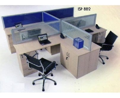 Meja Kantor 4 Orang Aditech type ISP-882