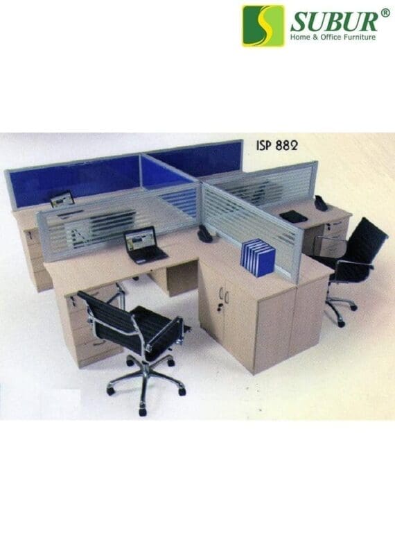 Meja Kantor 4 Orang Aditech type ISP-882