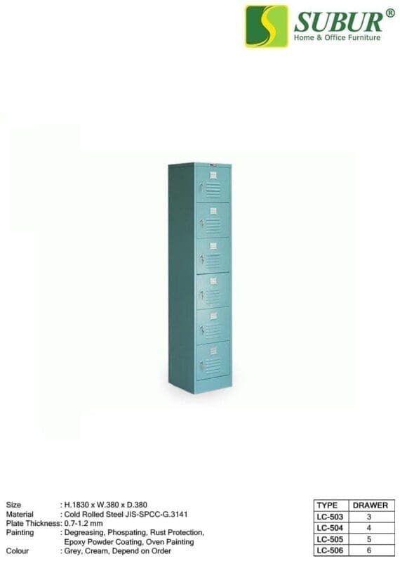 Locker Besi 6 Pintu Alba type LC-506