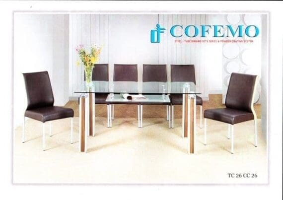 Cofemo Meja 6 Kursi makan type TC 26 CC 26