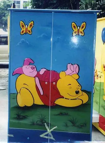 Duco Lemari Pakaian 2 Pintu Pooh Biru