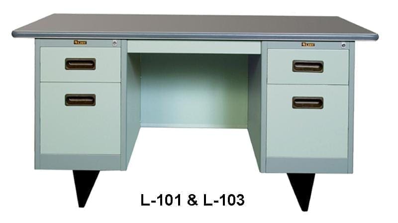 Lion Meja Kantor Besi Berikut Laci type L 101
