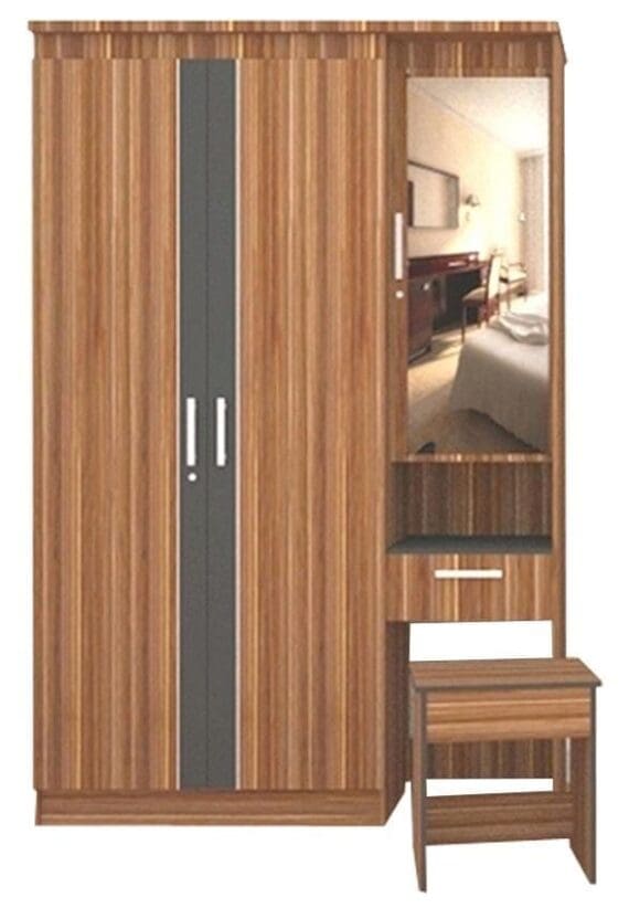 Lunar Lemari Pakaian 2 Pintu Berikut Meja Rias type LPT 311