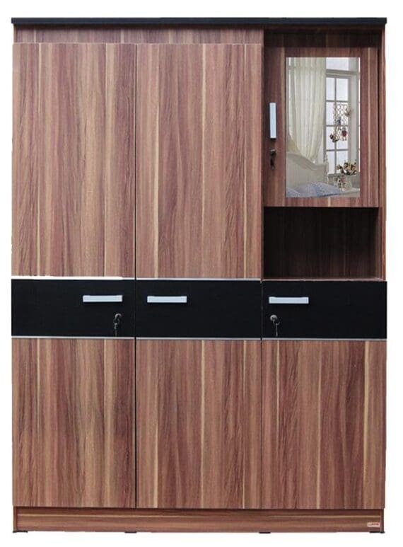 Lunar Lemari Pakaian 3 Pintu Berikut Kaca type LPT 314