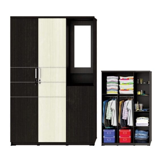 Lemari Pakaian 3 Pintu Cermin Activ Spin LP 331