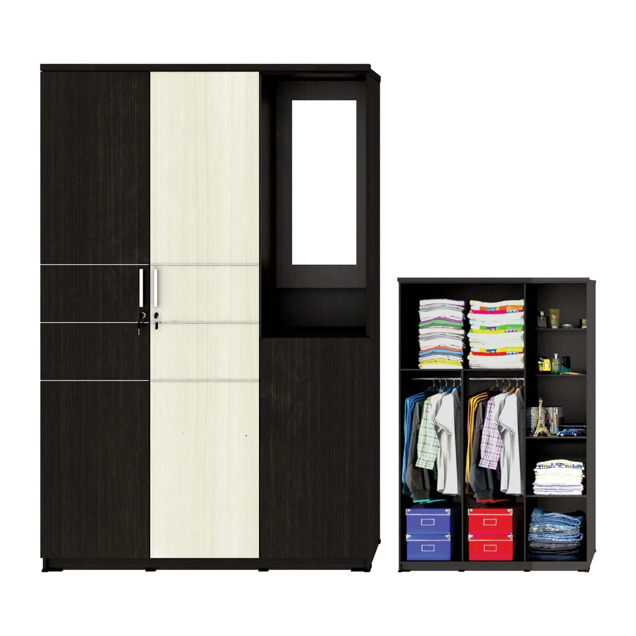 Lemari Pakaian 3 Pintu Cermin Activ Spin LP 331