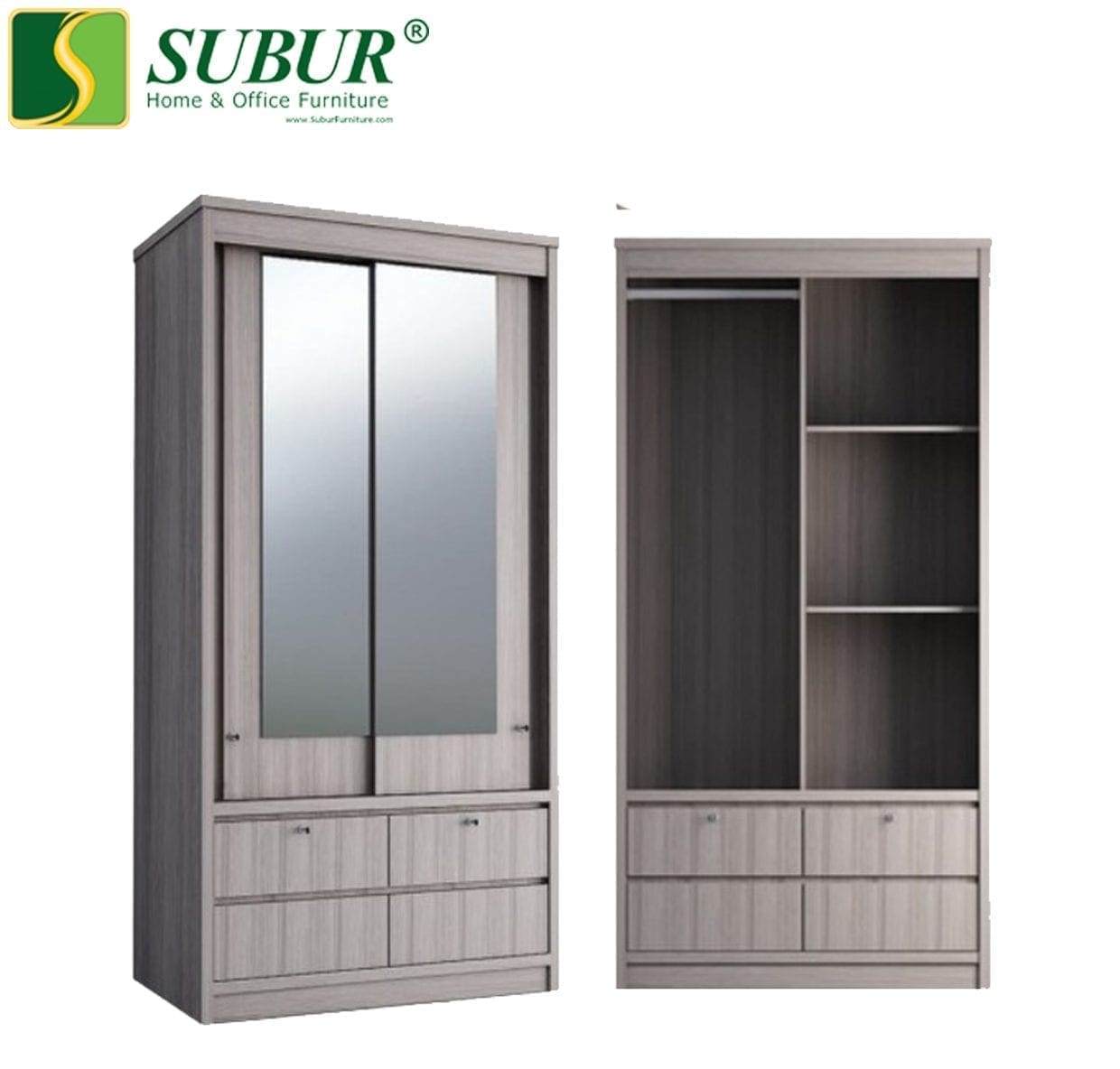 Siantano Lemari Pakaian 2 Pintu type LP 293 SL