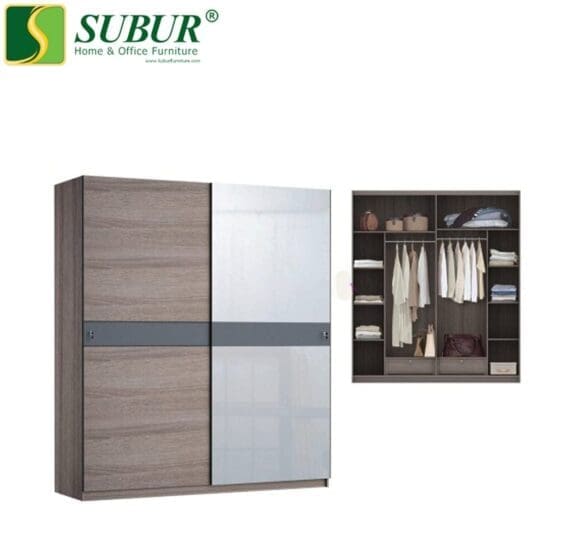 Siantano Lemari Pakaian 2 Pintu type LP SLIDING CROWN