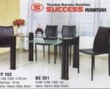 Success Meja 6 Kursi Makan type DT 102 DC 301