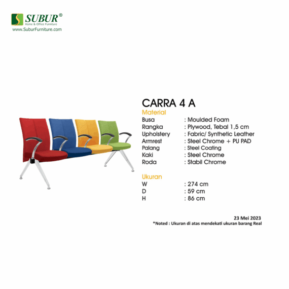 Kursi Tunggu Indachi type Carra 4 A
