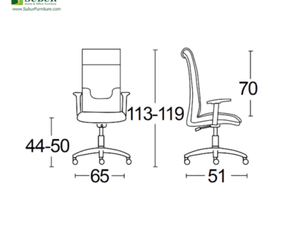 Kursi Kantor Savello tipe Caspia H
