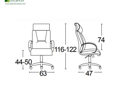 Kursi Kantor Savello tipe Onyx H