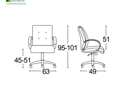 Kursi Kantor Savello tipe Ruby LA
