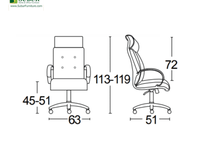Kursi Kantor Savello tipe Ruby HKA
