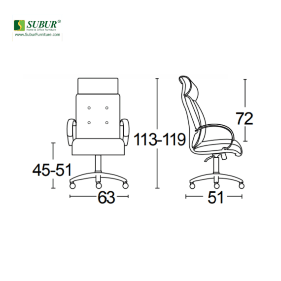 Kursi Kantor Savello tipe Ruby HK