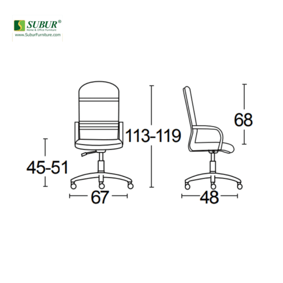 Kursi Kantor Savello tipe Royal HCA