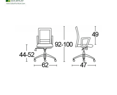 Kursi Kantor Savello tipe Vitro LT0