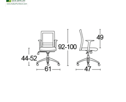 Kursi Kantor Savello tipe Vitro LT1
