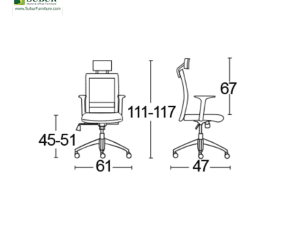 Kursi Kantor Savello tipe Vitro HT1A