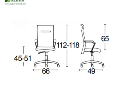 Kursi Kantor Savello tipe Plano HCA