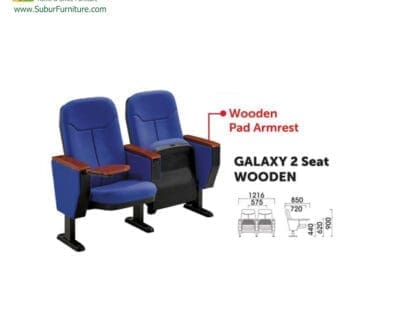 Kursi Auditorium Donati Tipe Galaxy 2 Seat Wooden