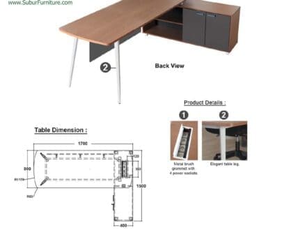 Meja Kantor Donati tipe Hessen MG