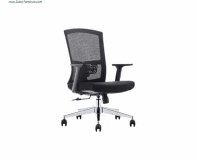 Ergosit tipe Lusso Midback Black Allumunium Base
