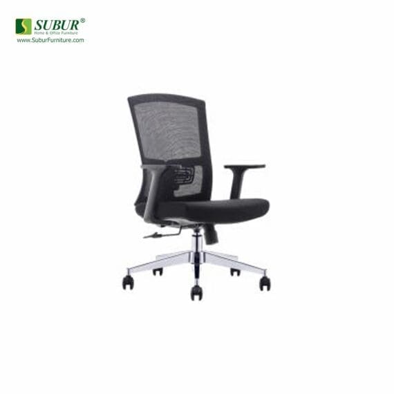 Ergosit tipe Lusso Midback Black Allumunium Base