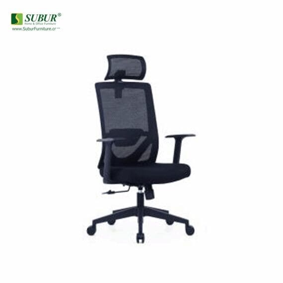 Kursi Kantor Ergosit tipe Victory & Headrest Black