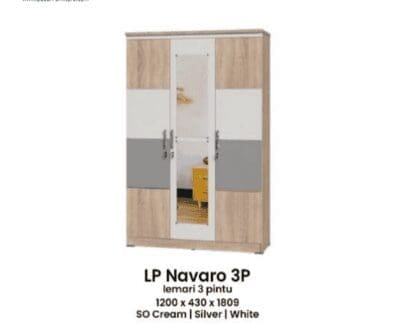 Lemari Pakaian Olympic tipe LP Navaro 3P